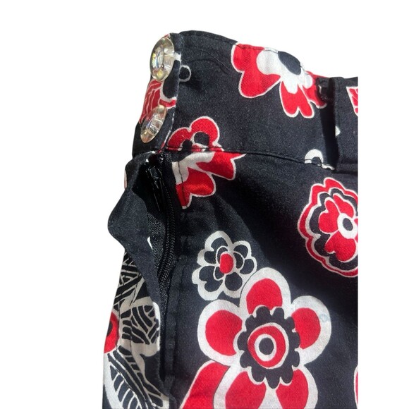 Floral Mini Skirt Black and Red Y2K Dark Fairy Whimsigoth Sz L - Picture 8 of 8